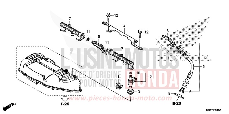 INJECTEUR DE CARBURANT de CBR1000RR SP SP1 SP2 GRAND PRIX RED (R380X) 2019